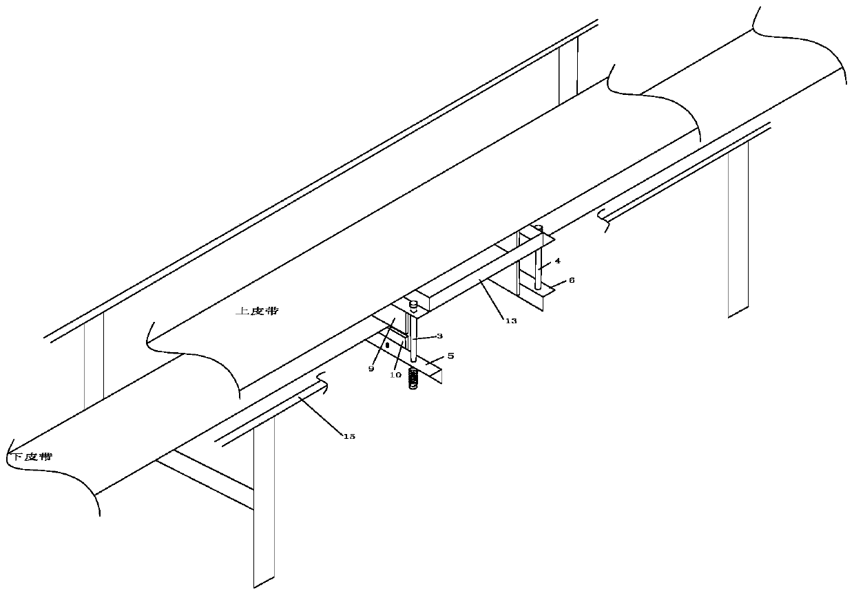 Coal conveying belt cleaning device