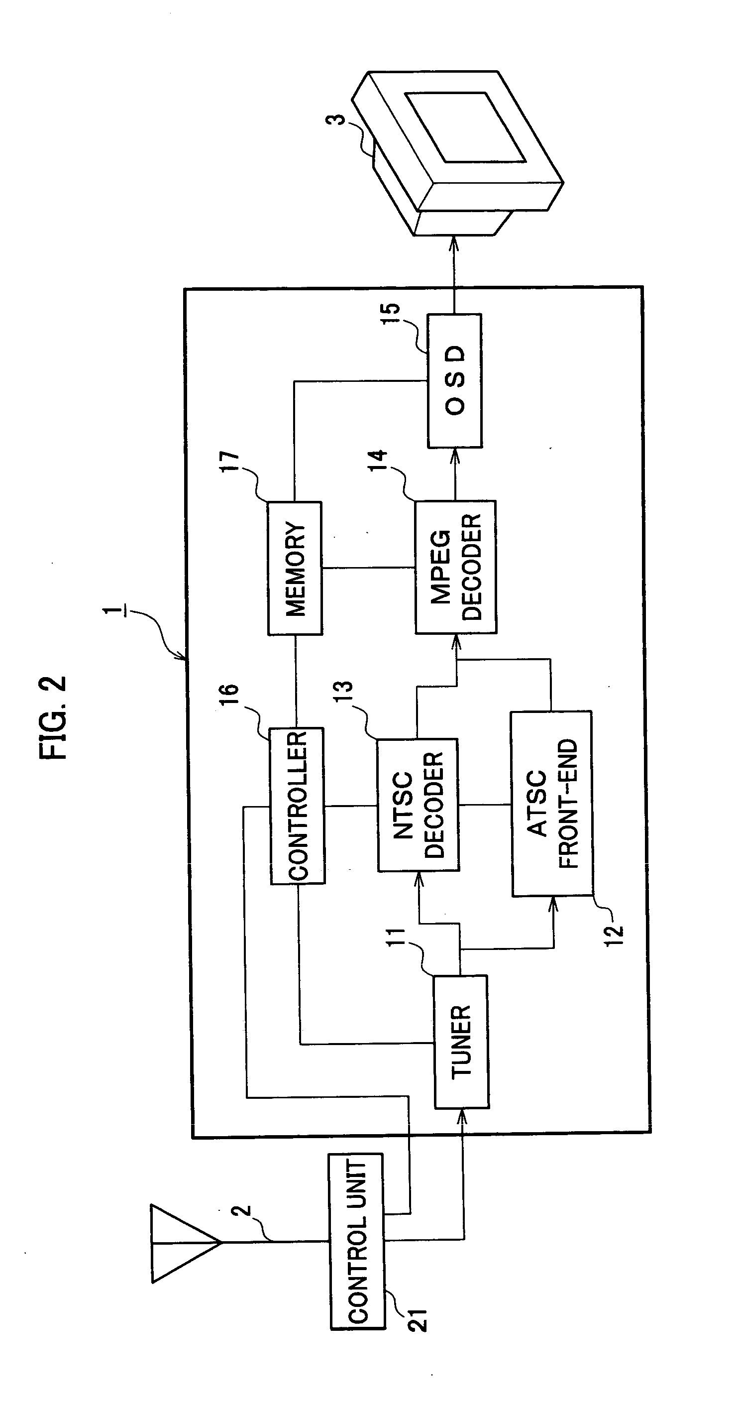 Digital television broadcast signal receiver