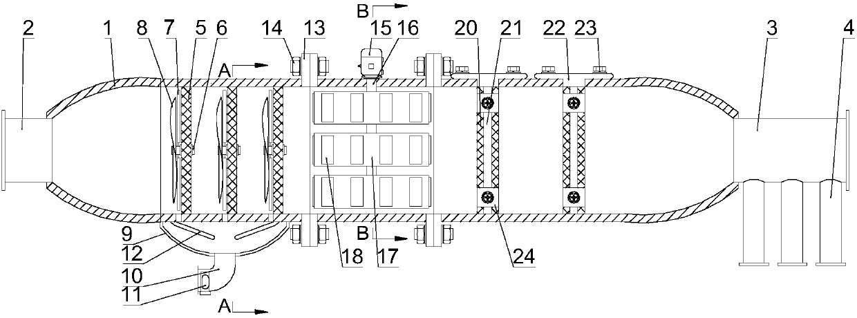 Impurity-removing watering device for landscape appreciative Dendrobium officinale planting