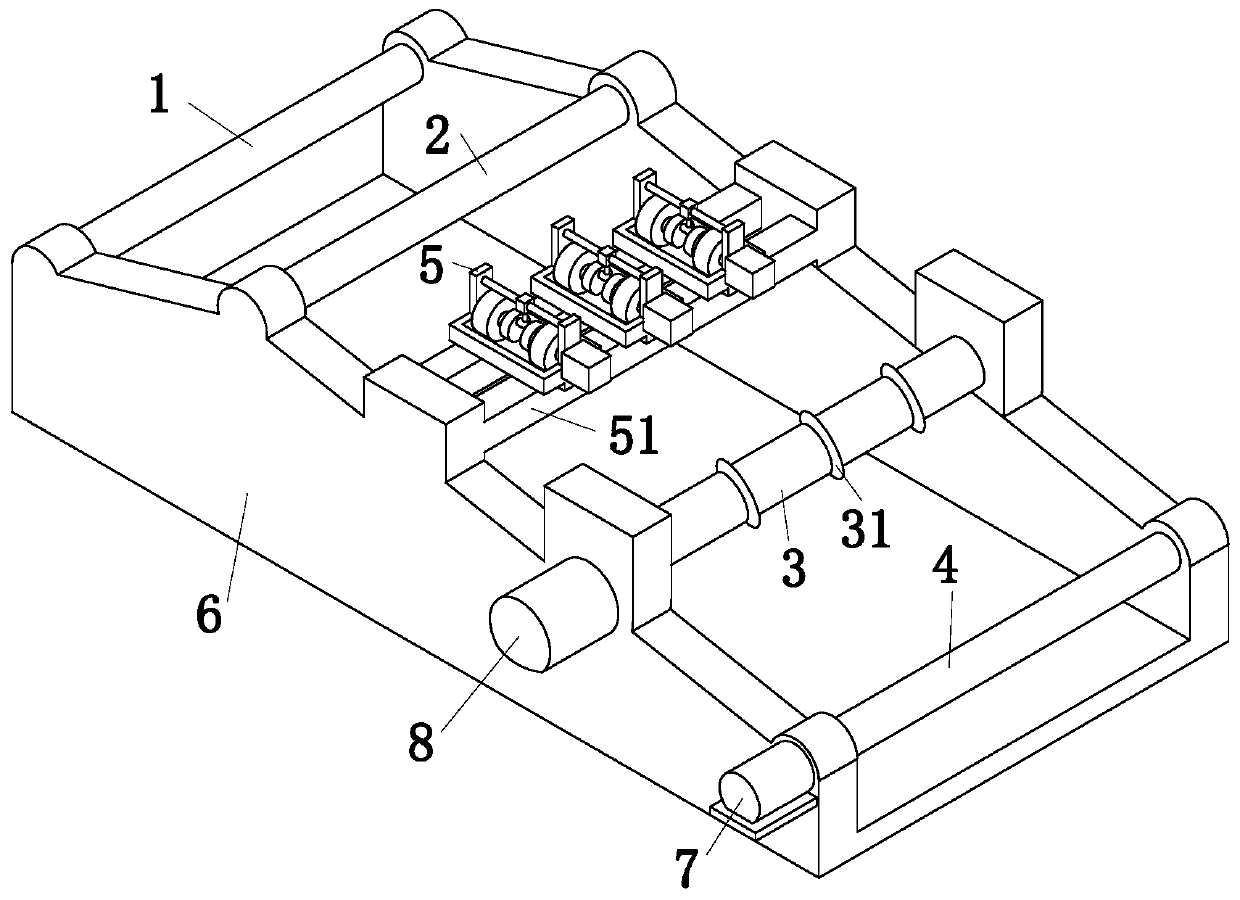 A polyethylene plastic film laser slitting component