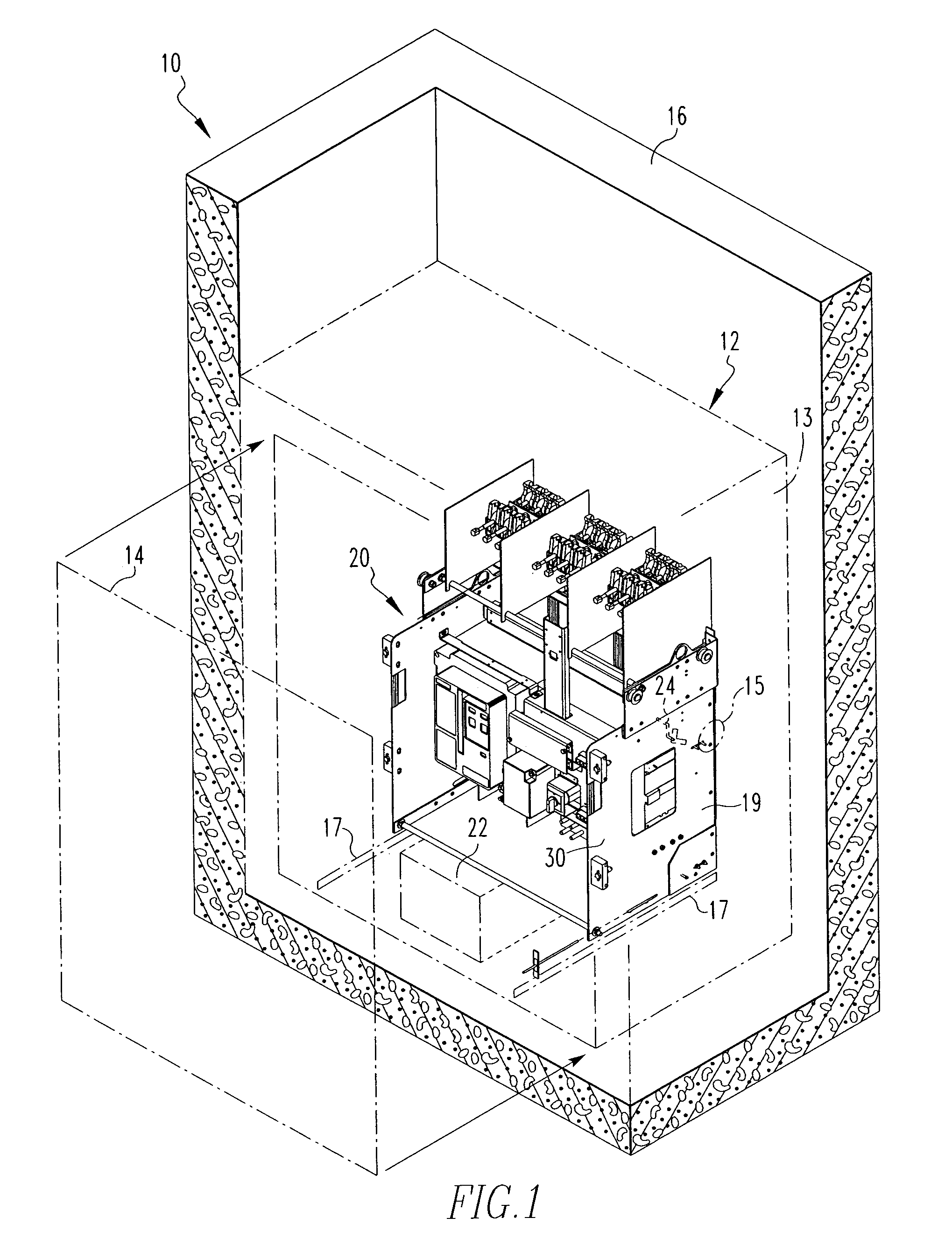 Positive locking, trigger grip, external operating handle assembly for network protector enclosures