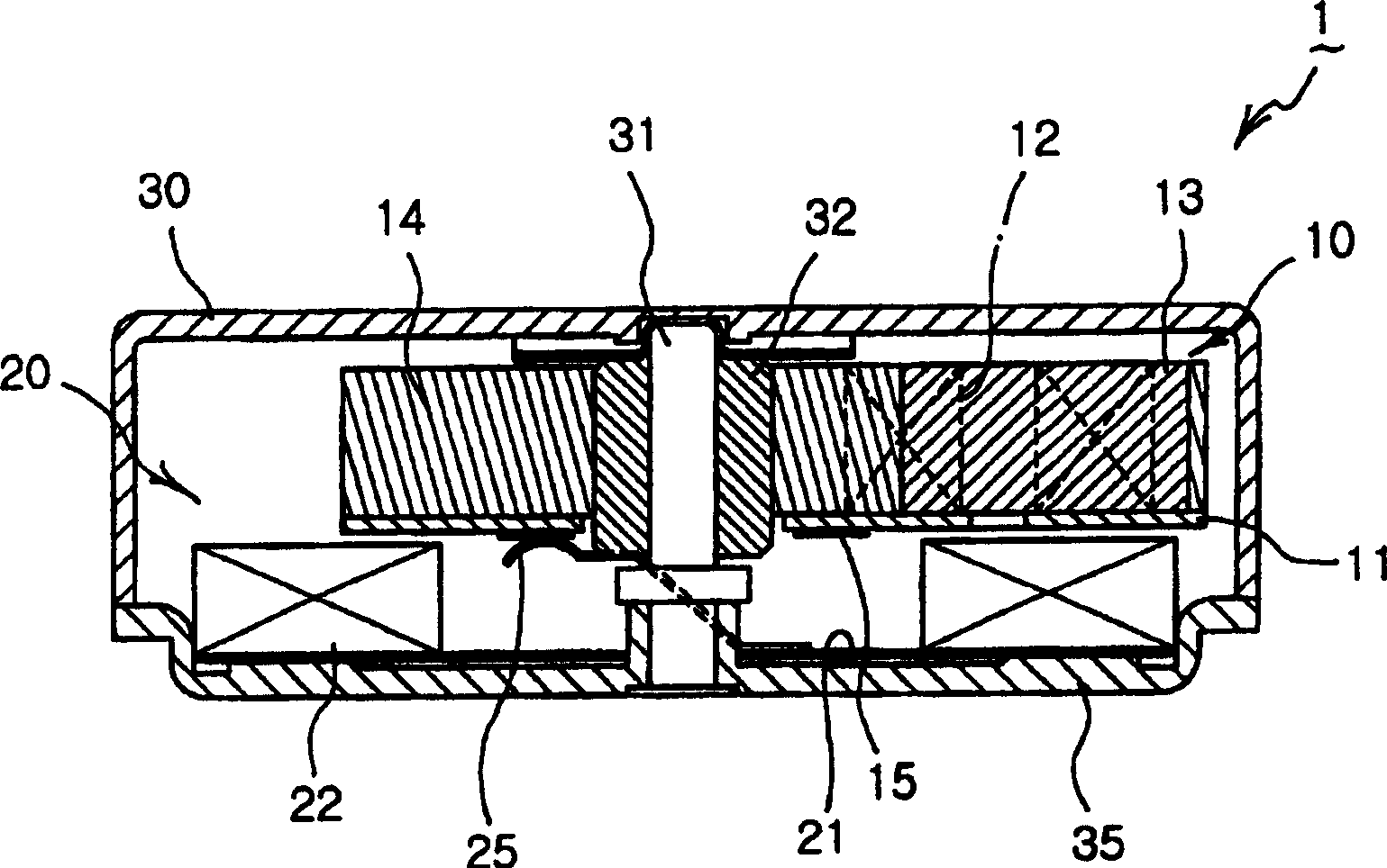 Pattern coil type vertical vibrator