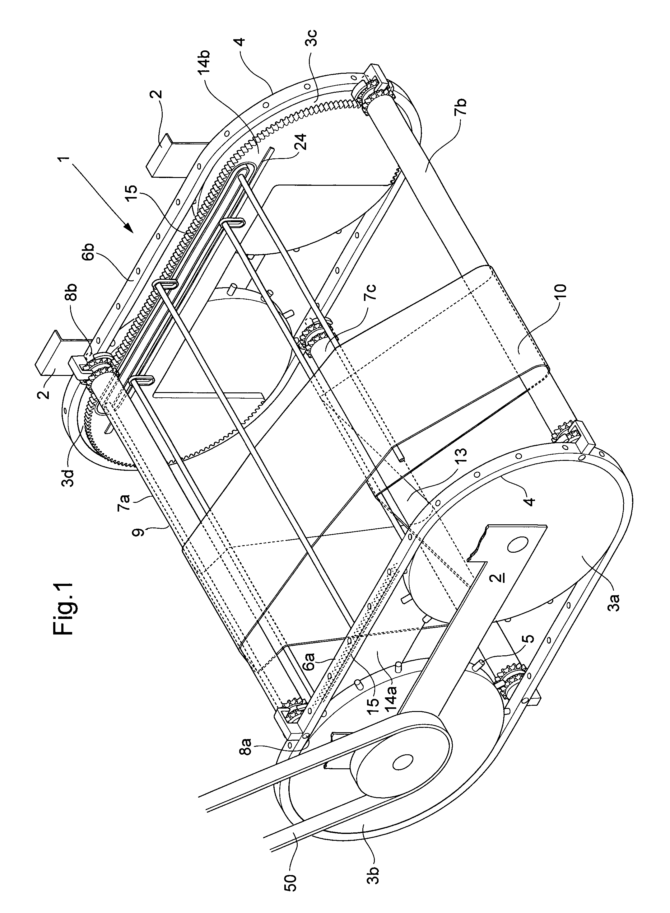 Device for boat propulsion or energy production