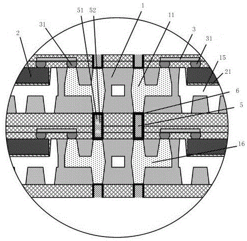 Vertical interconnection structure for three-dimensional package based on aluminum substrates and preparation method thereof