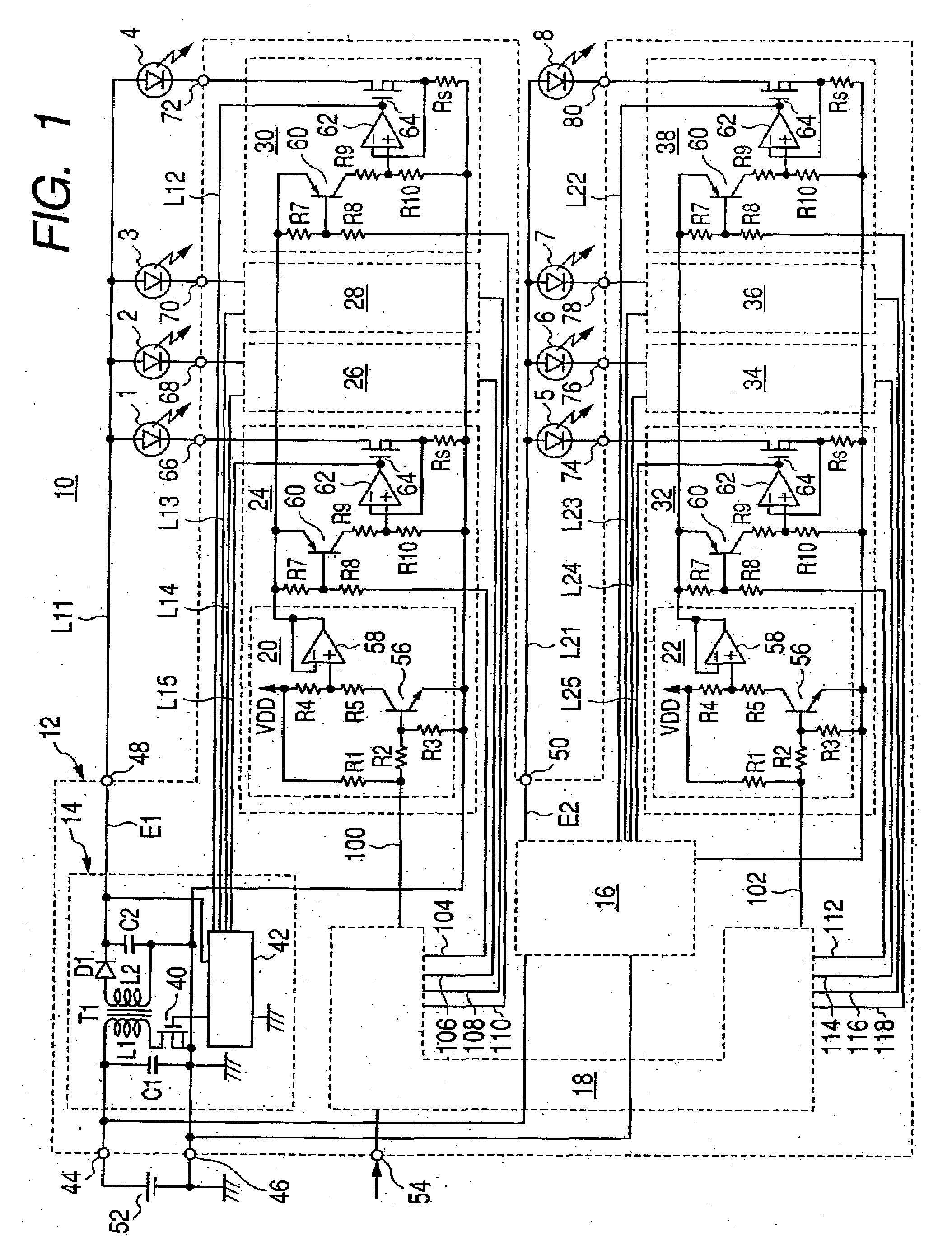 Lighting controlling device of vehicle lighting equipment