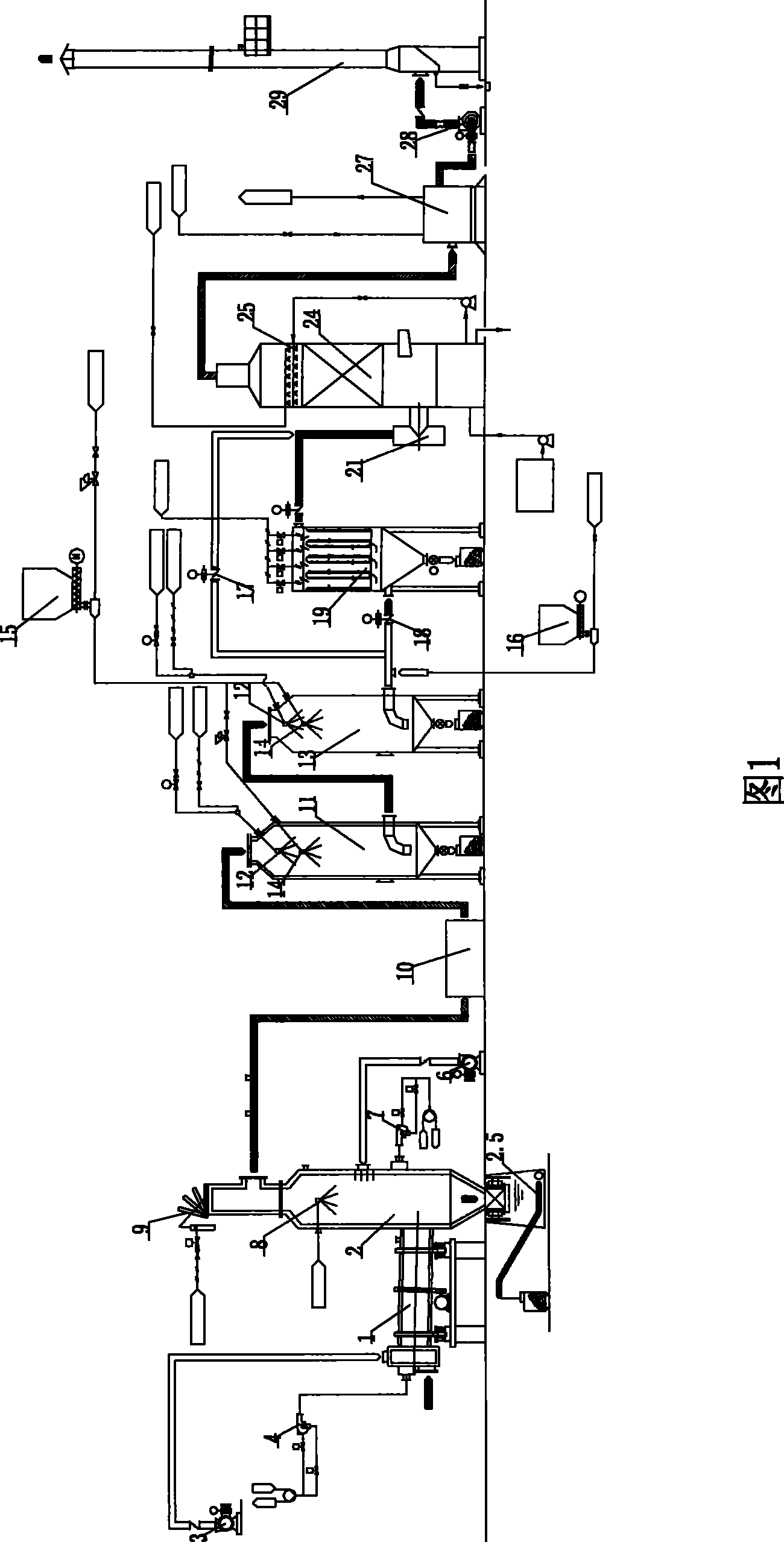 Industrial dangerous waste incineration processing system for realizing multiple physical states