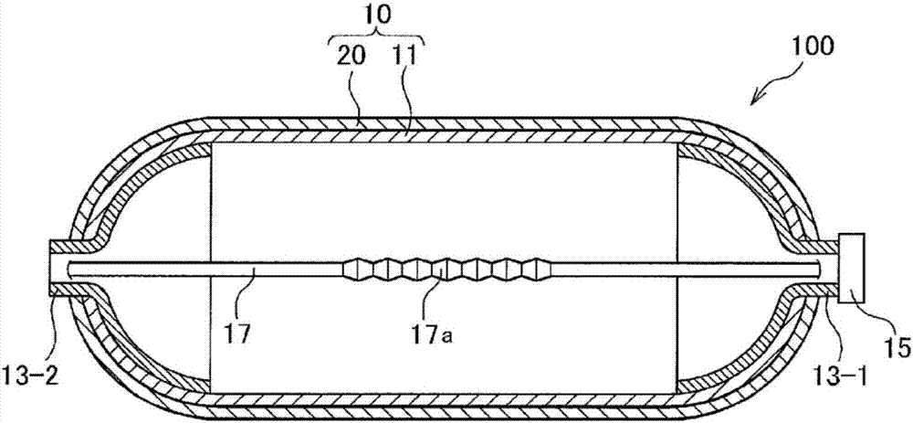 High pressure gas container and high pressure gas container manufacturing method