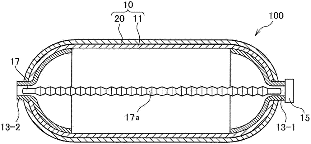 High pressure gas container and high pressure gas container manufacturing method