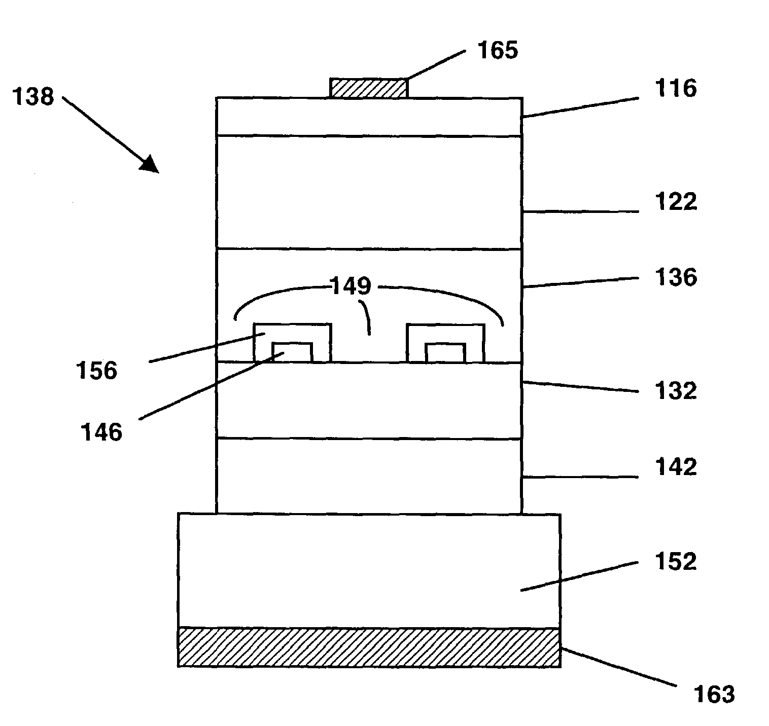 Inverted light emitting diode on conductive substrate