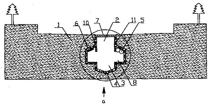 Method for resolving surface drainage and communal facilities paving problem of city