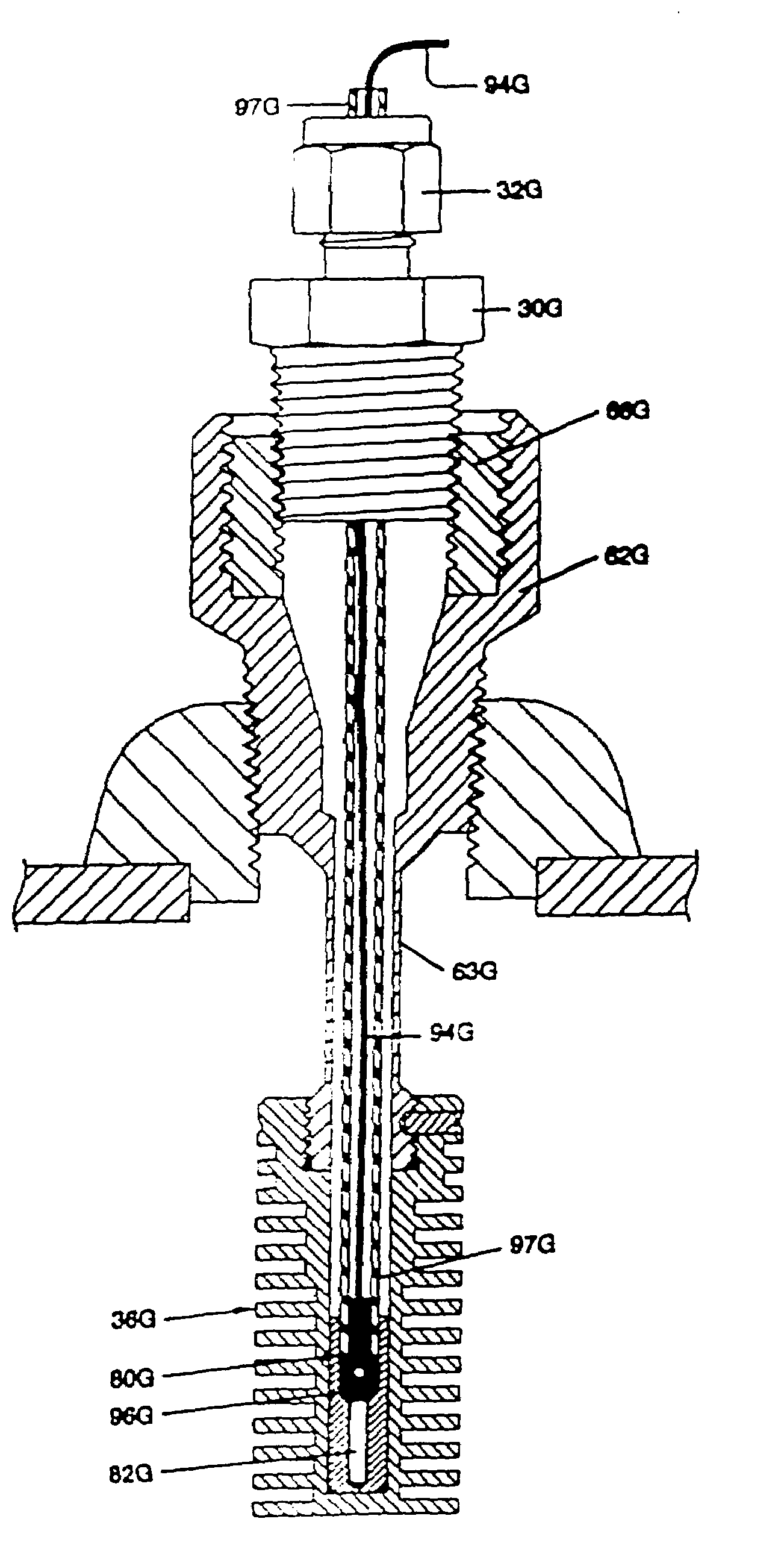 Temperature sensing device for metering fluids