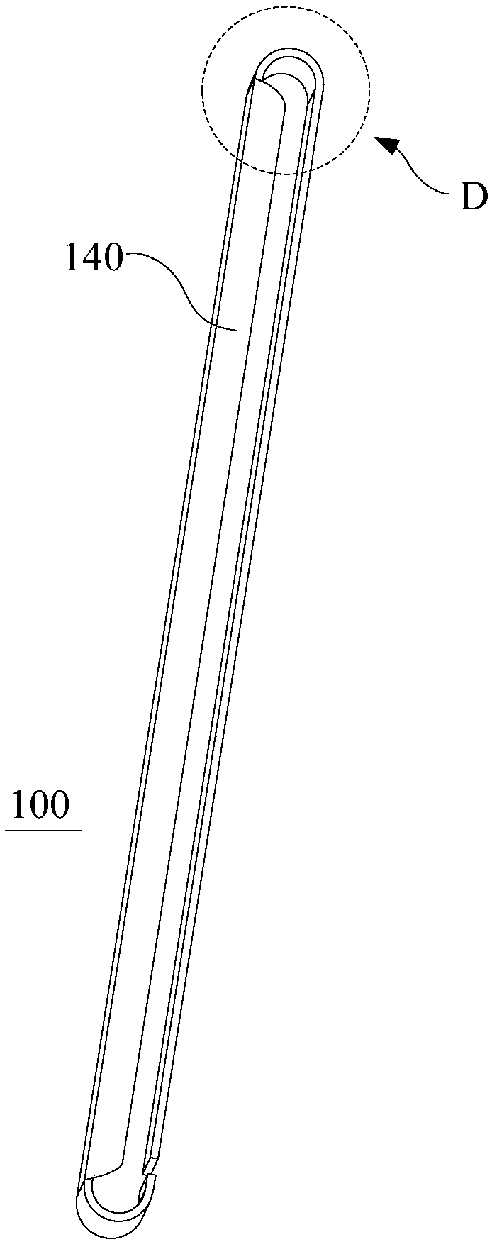 Electronic device and curved display screen thereof