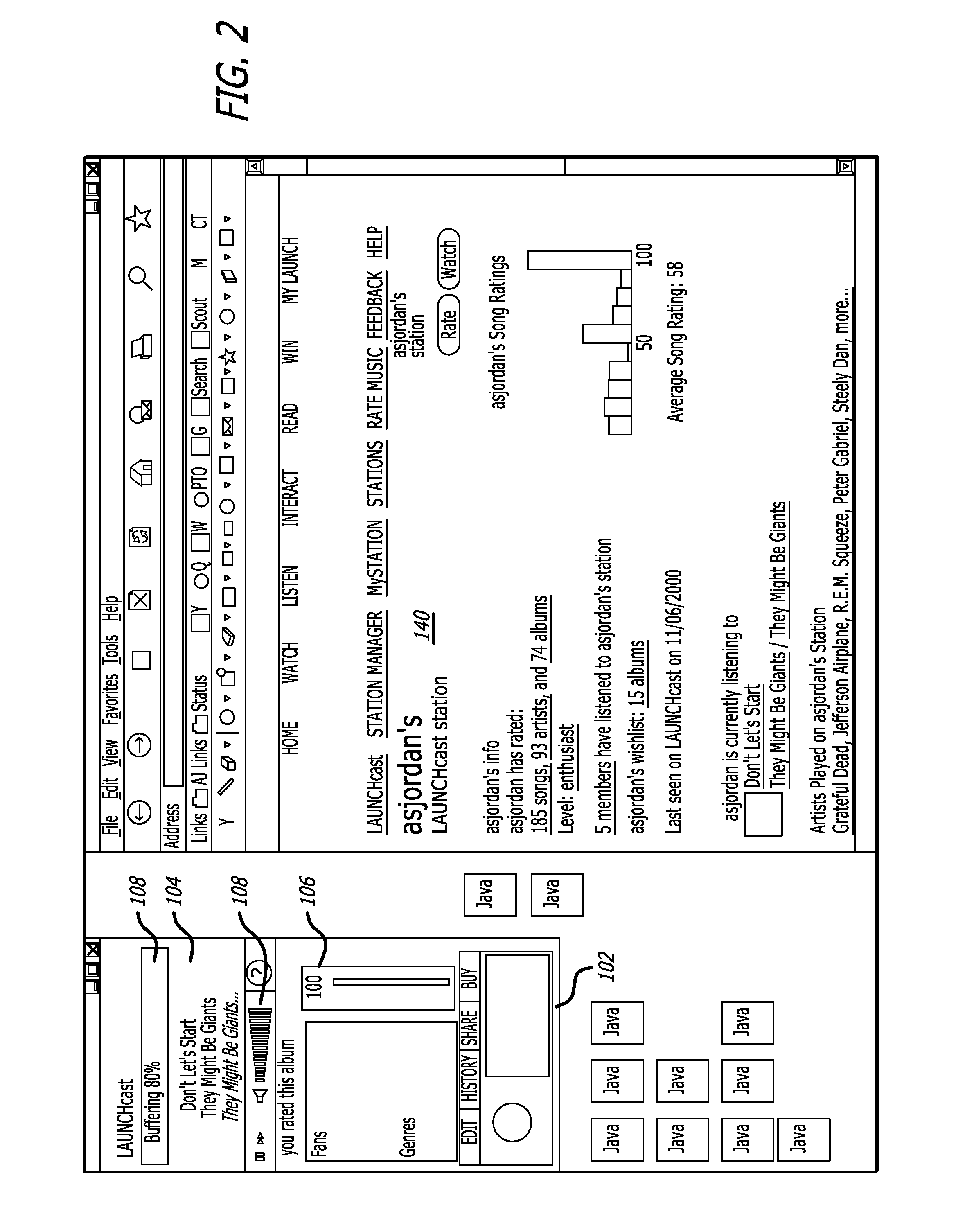 Internet radio and broadcast method