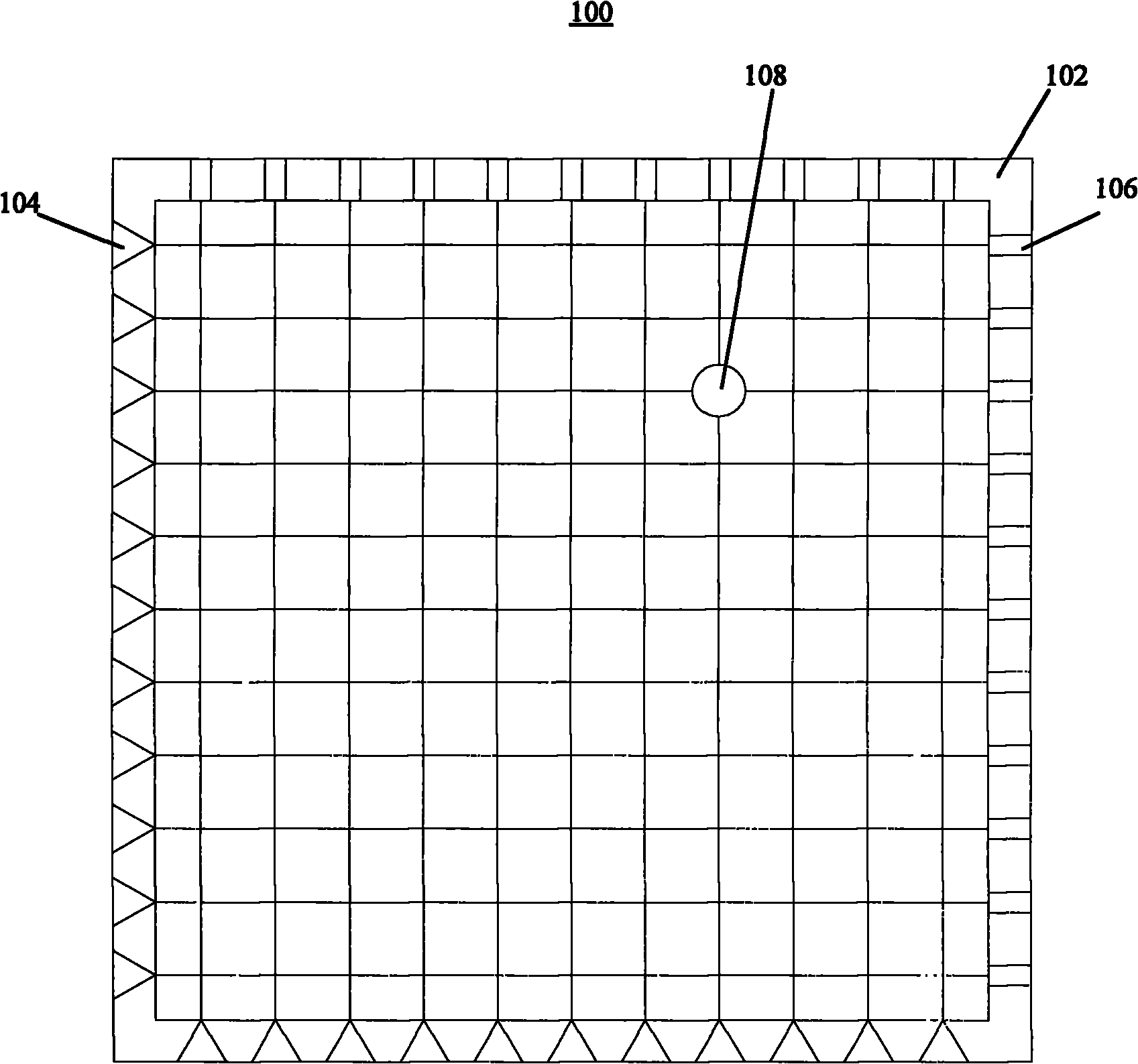 Touch screen structure and method for regulating light uniformity by using same