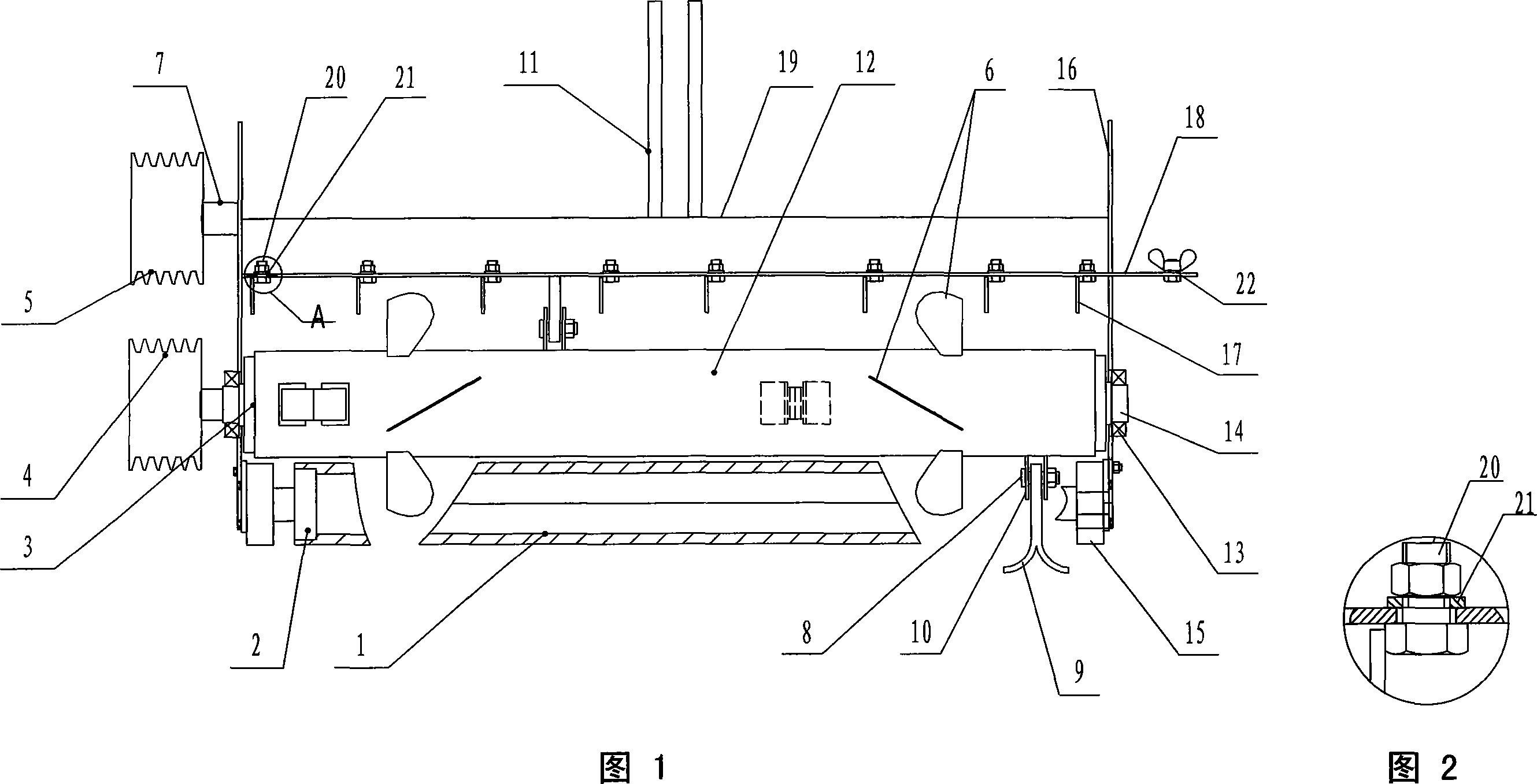 Corn strew grinding return-to-field machinery