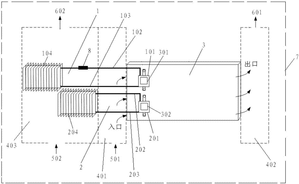 Heat dissipation device and system for blade server chip