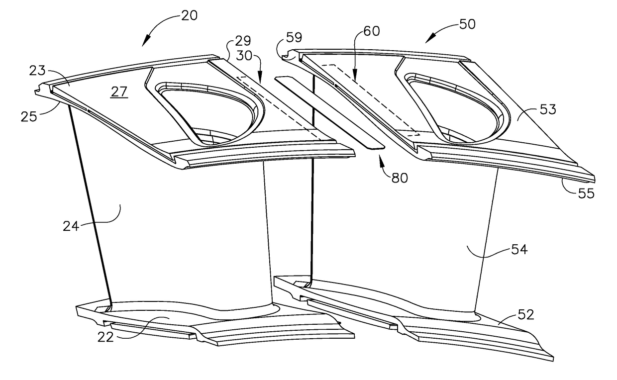 Turbine component having a seal slot and additive manufacturing process for making same