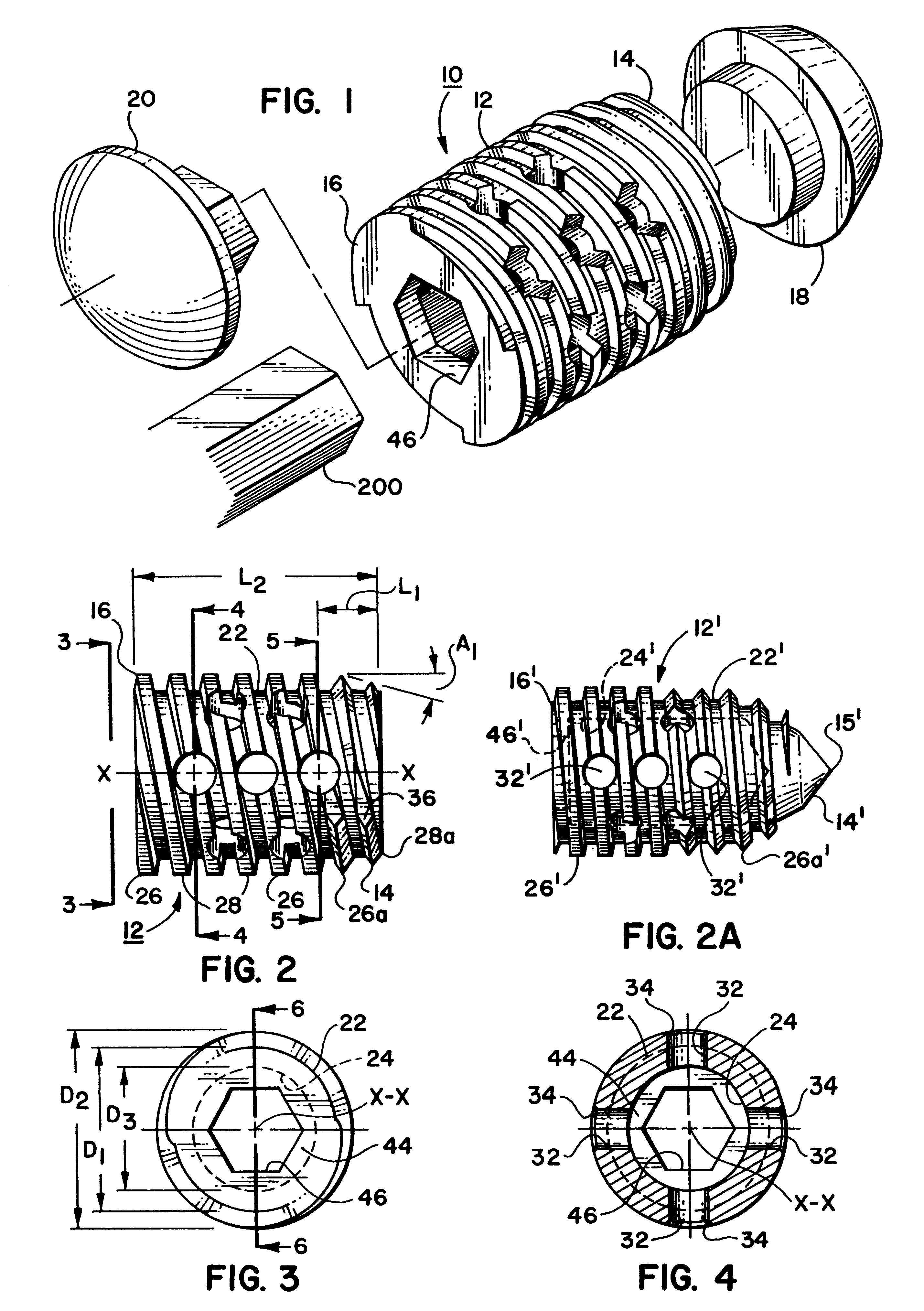 Threaded spinal implant with bone ingrowth openings