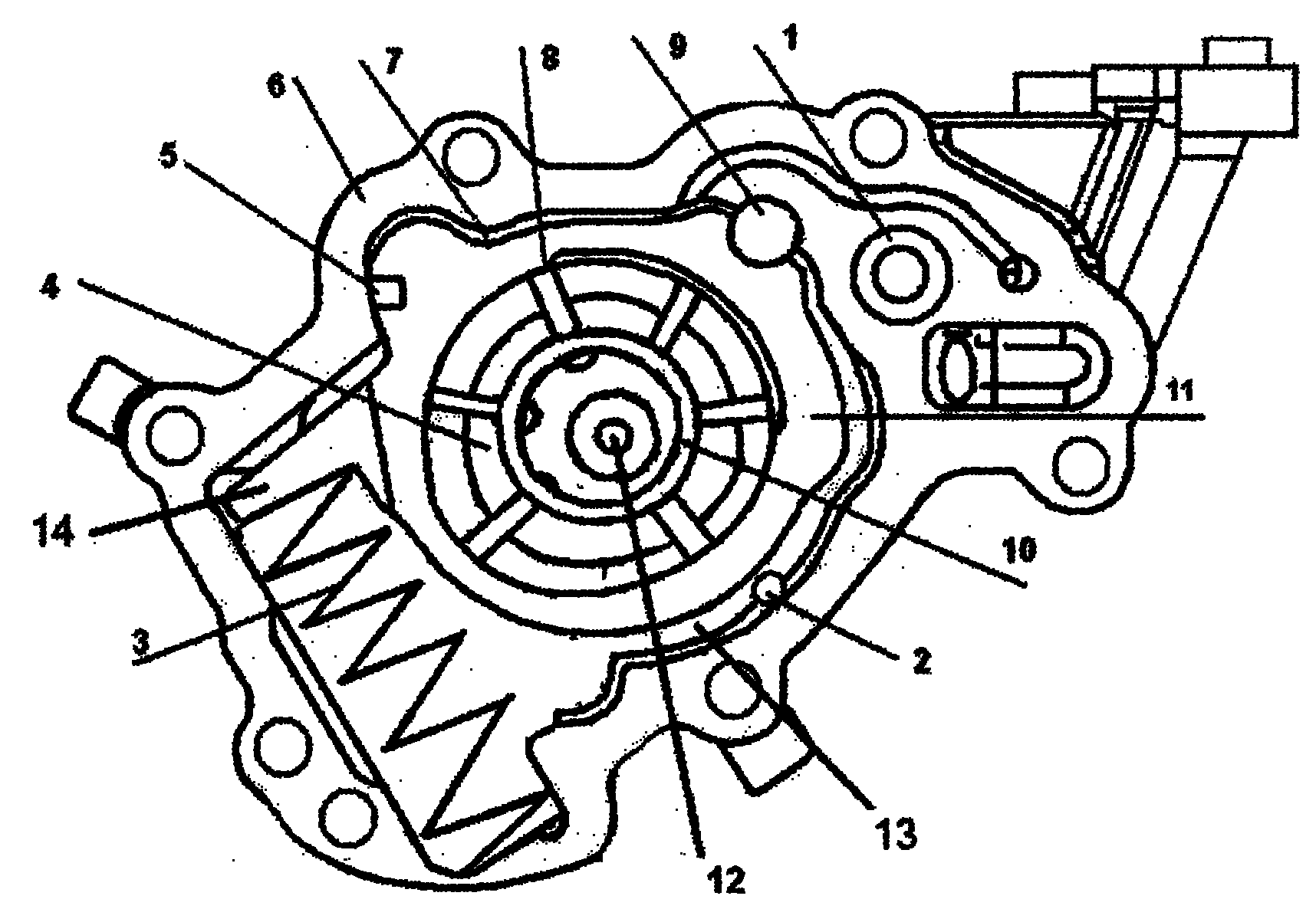 Variable control method for one-stage variable oil pump of engine and one-stage variable oil pump of engine