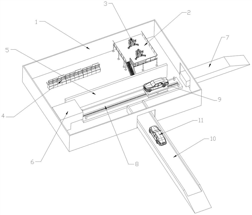 Automobile collision demonstration platform based on active and passive safety collaborative optimization