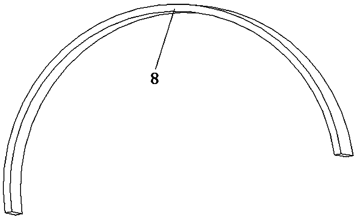 Forming mold and method of large-curvature open thin-walled structure composite