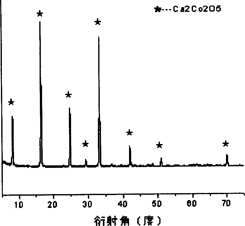 Method for preparing layered cobalt base oxide thermoelectric material