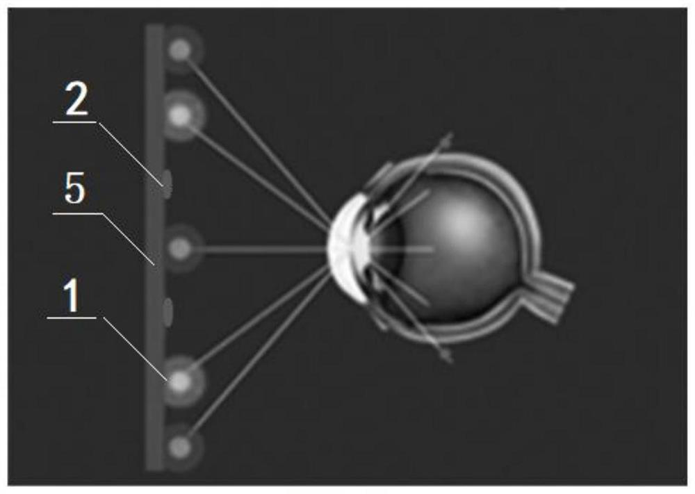 Bionic vision training instrument capable of achieving double light supplement for fundus posterior pole and fundus peripheral view