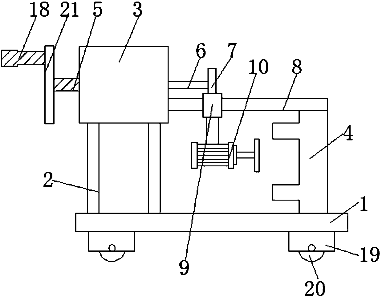 Convenient-to-adjust grinding device for automobile hubs