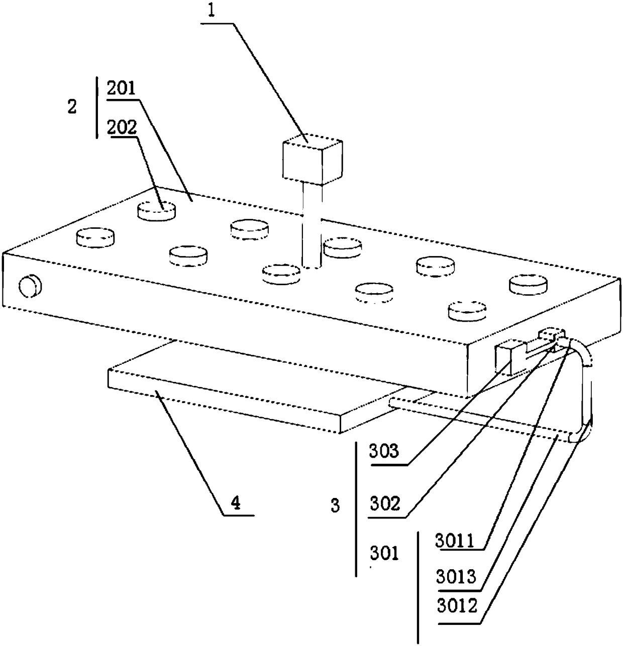 Spreading device for pouring type compound pavement