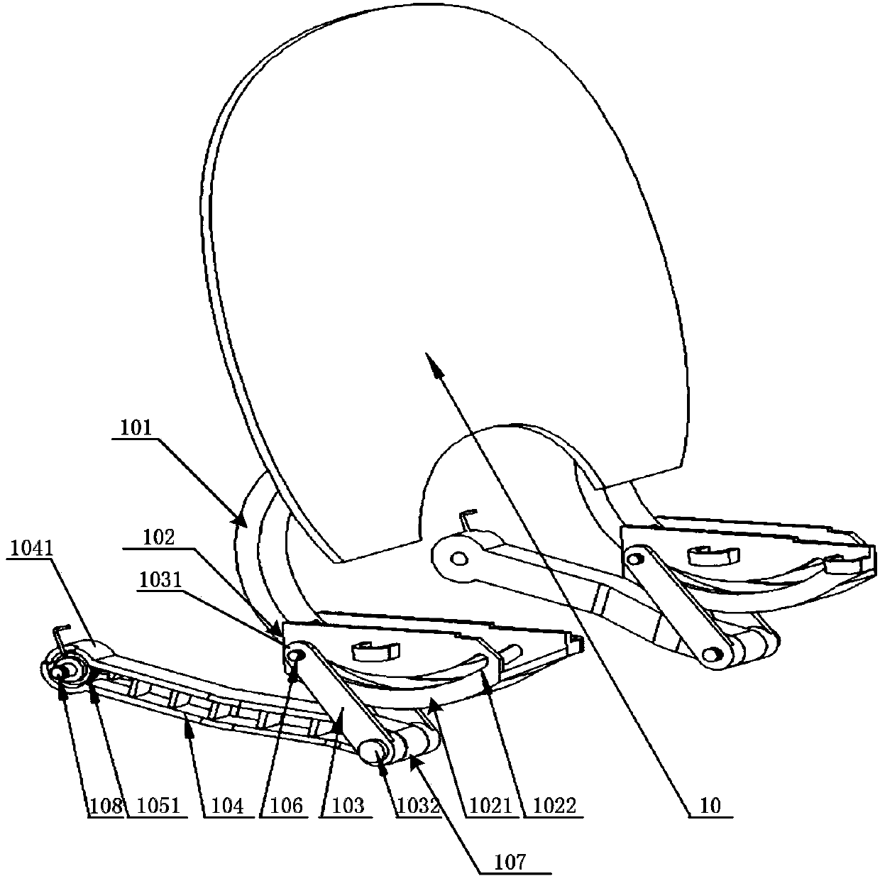 Cover body overturning device, mobile cleaning robot and dust box cover opening-closing method