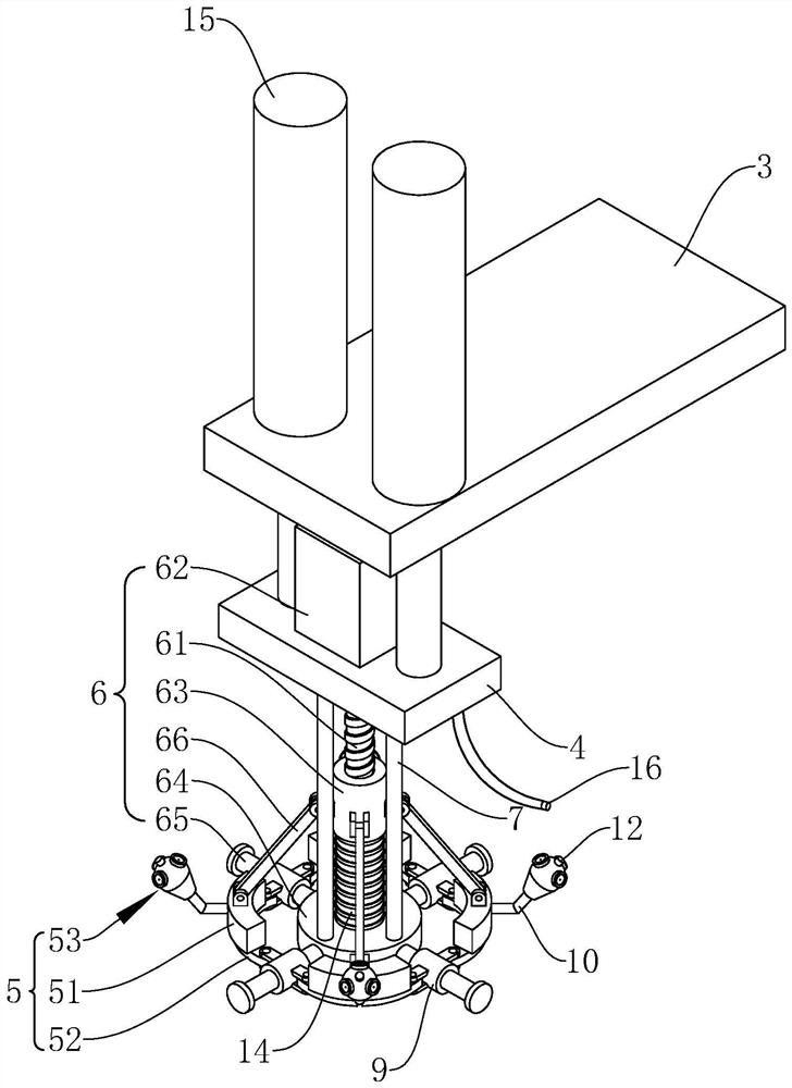 Mold inner wall spraying system for die casting equipment