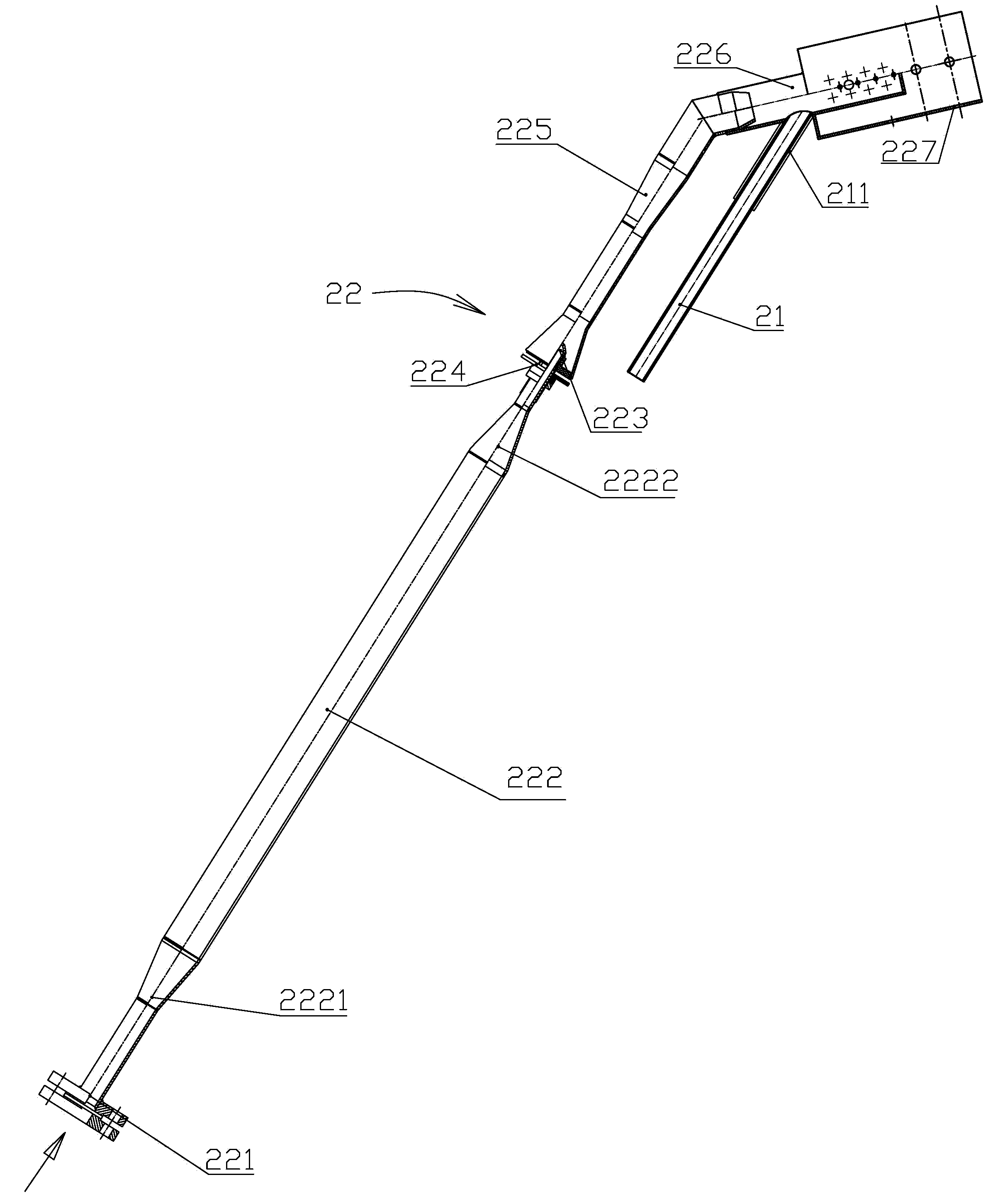 High-efficiency combined torch head