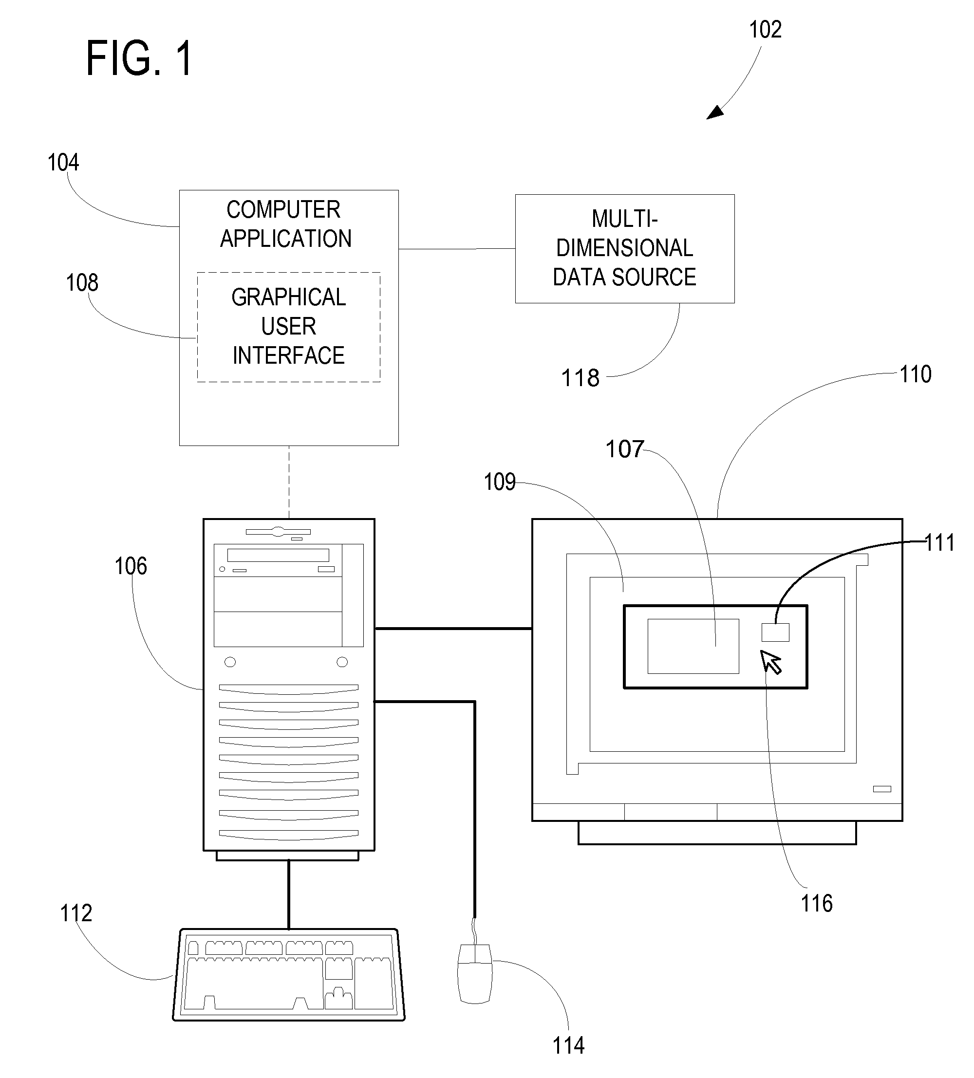 System and method for interactively displaying multi-dimensional data