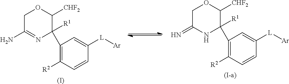 6-difluoromethyl-5,6-dihydro-2h-[1,4]oxazin-3-amine derivatives