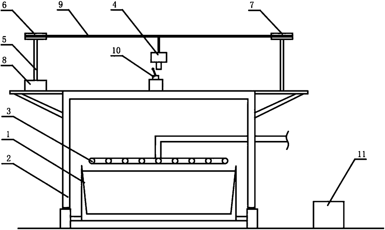 A gas injection hood co&h2 detection device and detection method