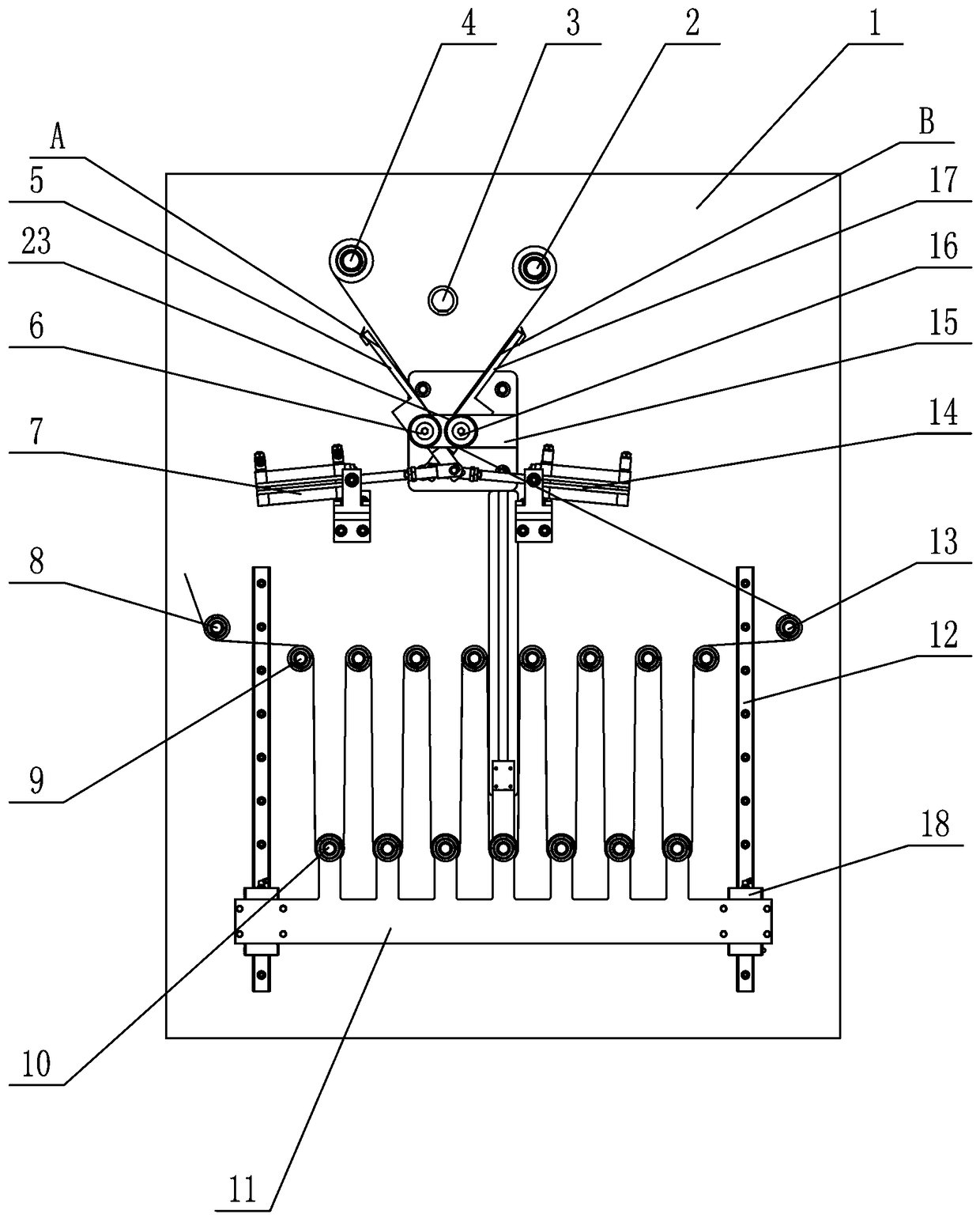 High-speed gluey splicing device for banding materials