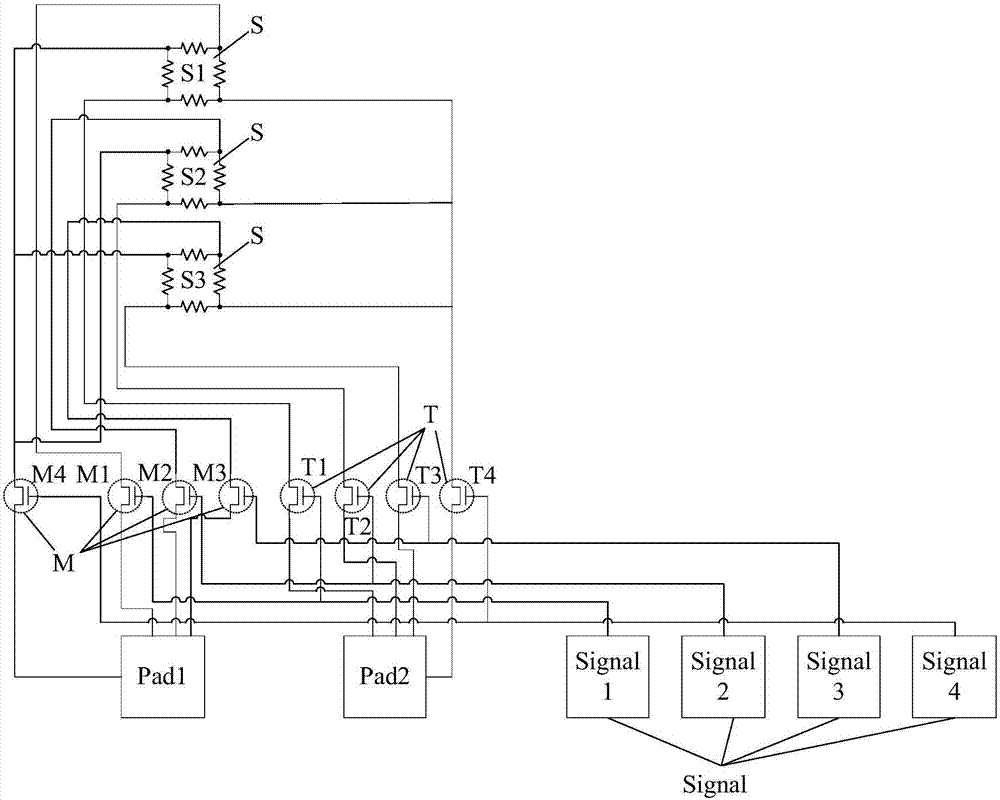 Pressure touch detection circuit and method and display panel