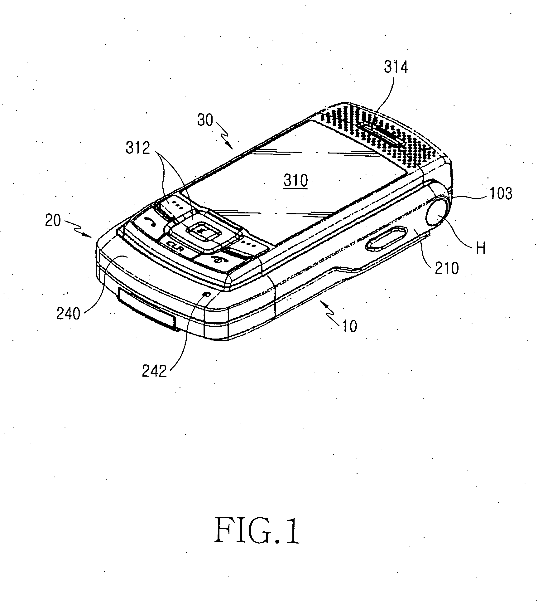 Portable communication terminal for games and user interfacing device thereof