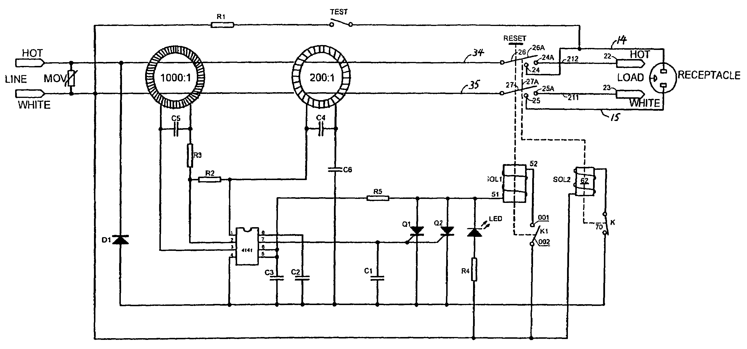 Ground-fault circuit interrupter with reverse wiring protection