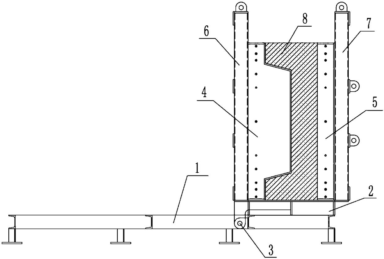 A prefabricated concrete staircase mold and its manufacturing method