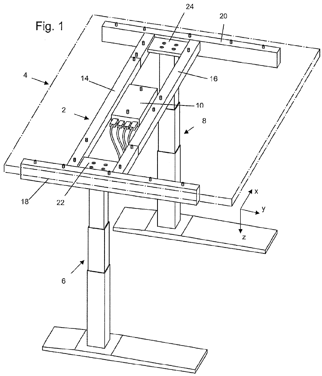 Frame for a table or desk