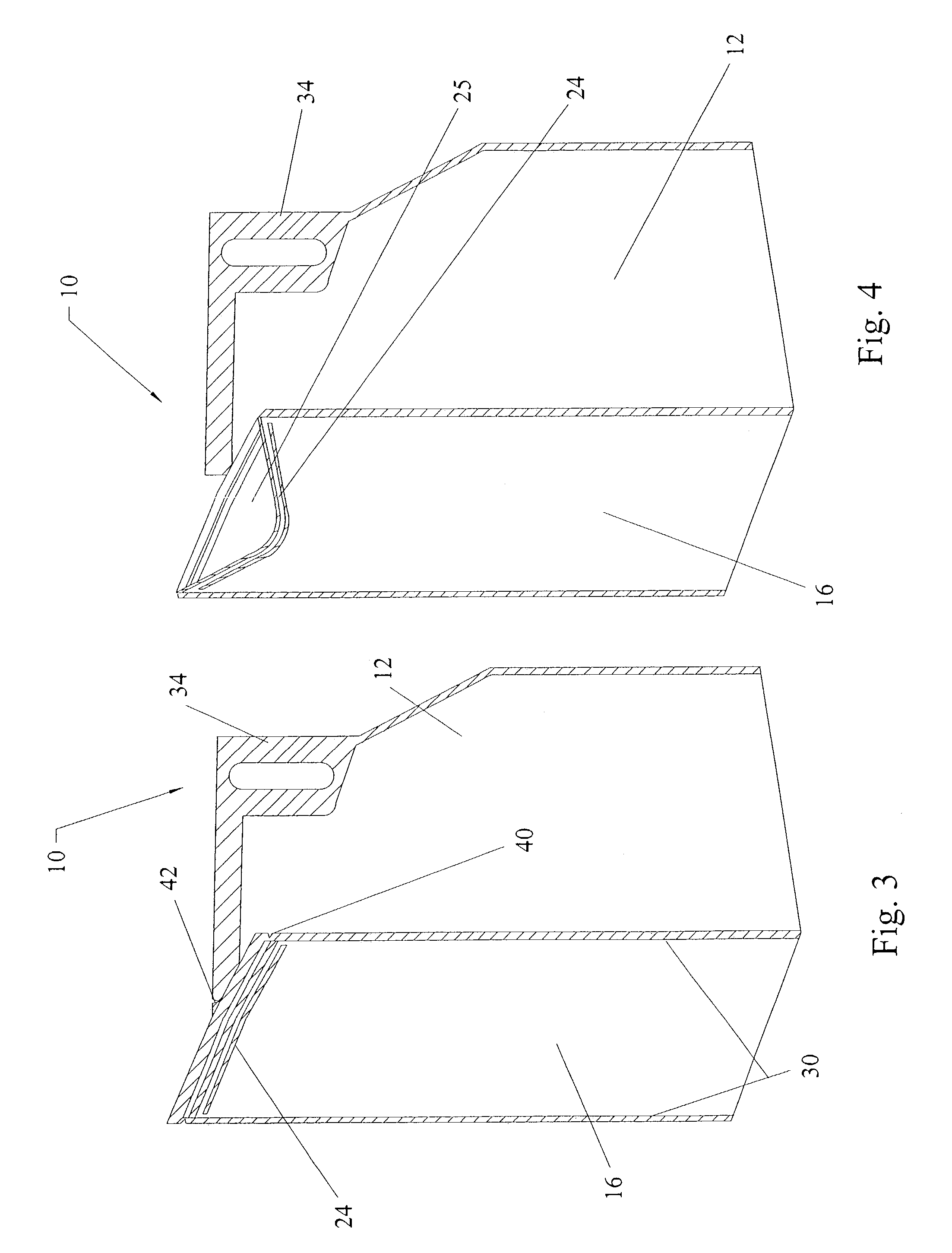 Flexible package with a transverse access panel device