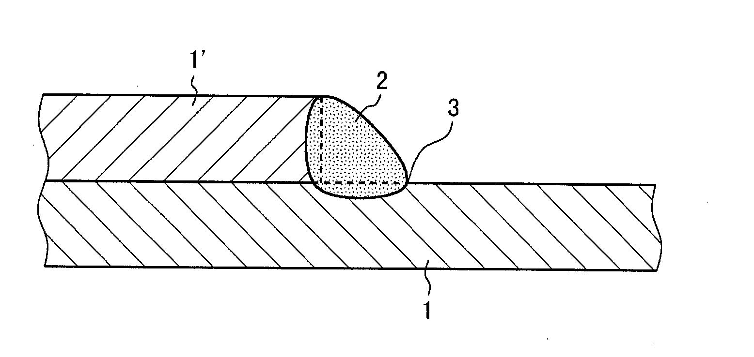 METHOD FOR PRODUCING ARC-WELDED Zn-Al-Mg ALLOY COATED STEEL PLATE STRUCTURAL MEMBER