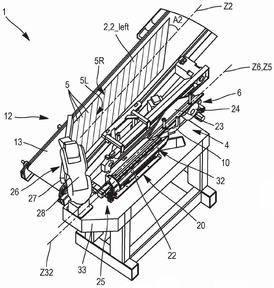 Facility and method for manufacturing tread-reinforcing breaker plies with a device for turning over bead flippers while flat