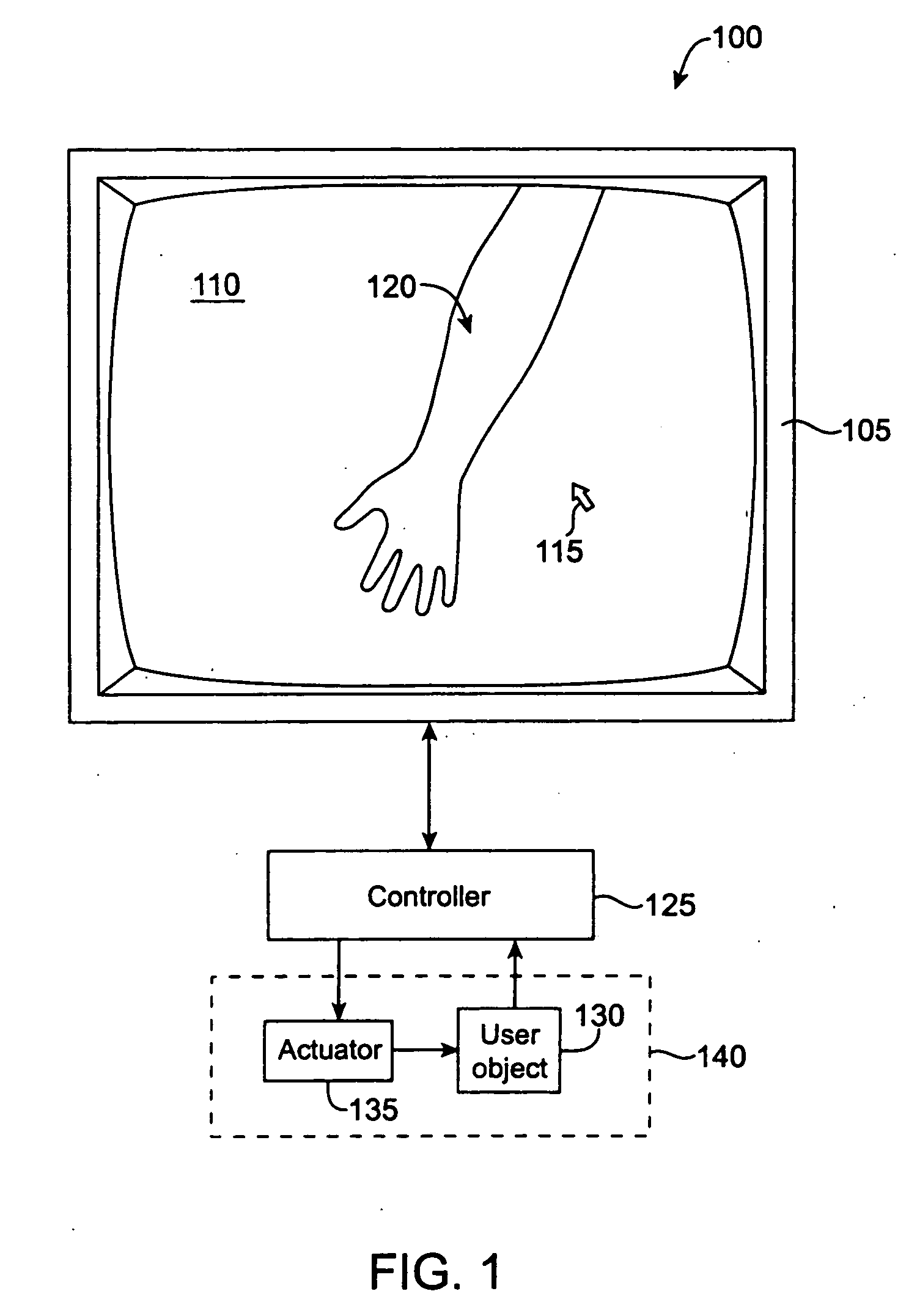 Haptic interface for palpation simulation