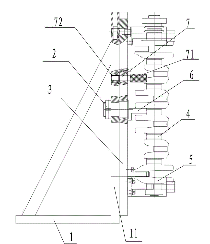 Locating mechanism for machining two ends of crank shaft