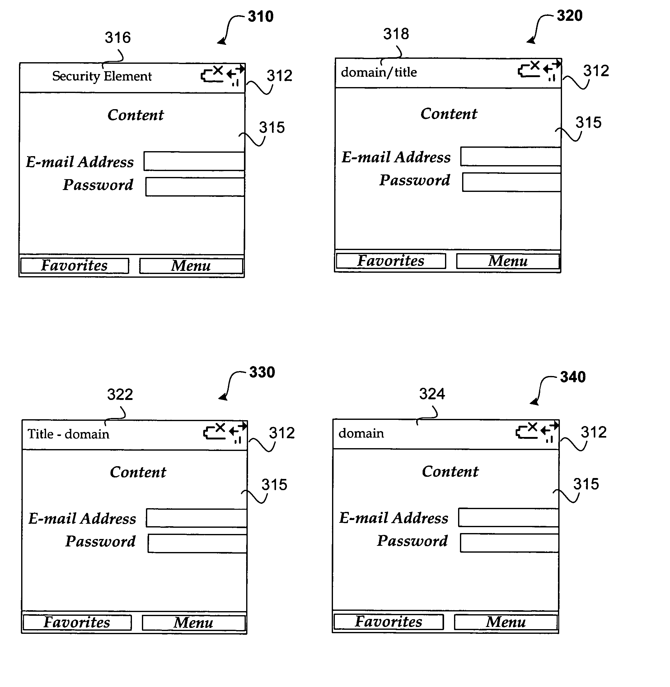 Displaying a security element to help detect spoofing