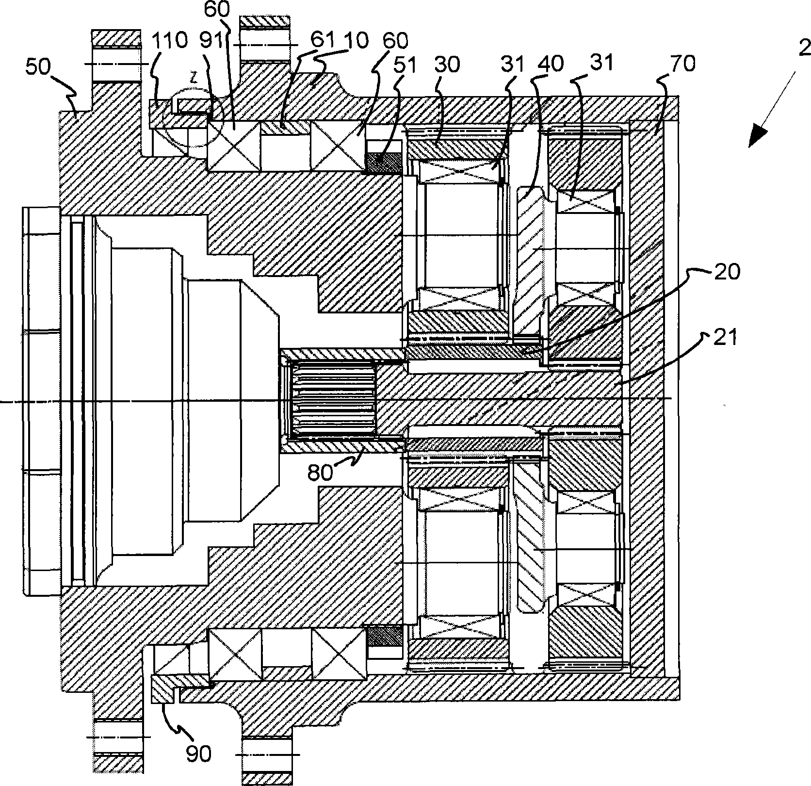 Hub nut for a planetary transmission and planetary transmission