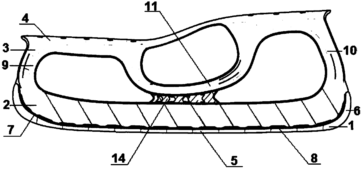 Skate frame and manufacturing method thereof