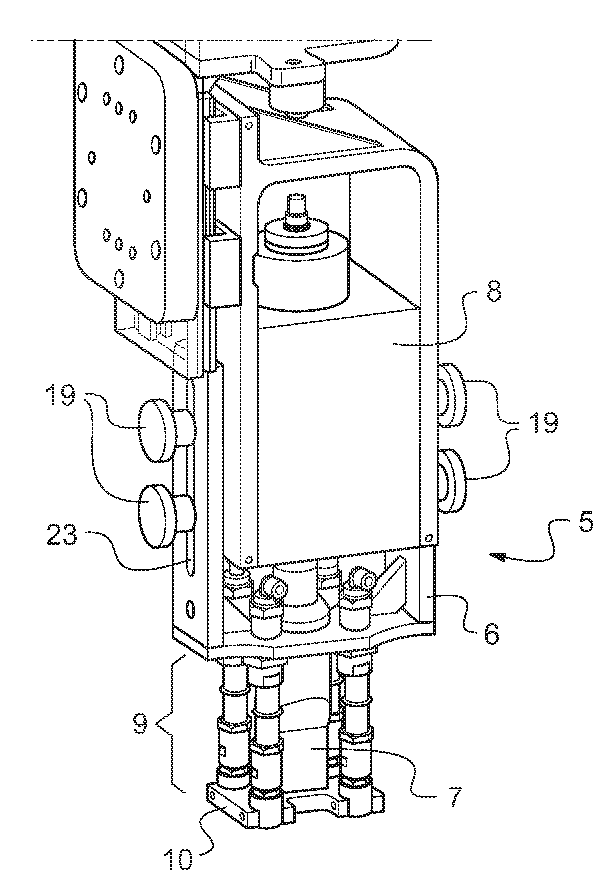 Ultrasonic welding device and method of operating said device